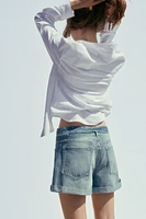 SHORT EN JEAN TRF CEINTURE