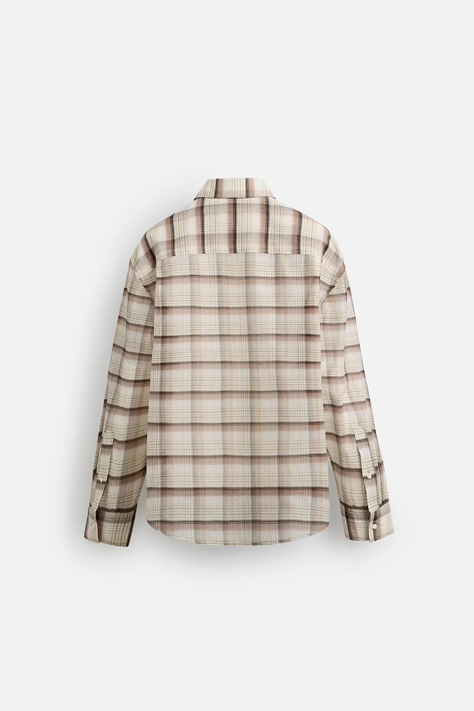 LIMITED EDITION COTTON-SILK PLAID SHIRT