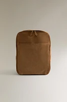 SPLIT SUEDE LEATHER BACKPACK