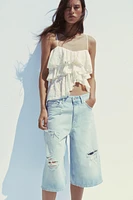 TOP VOLANTS DENTELLE
