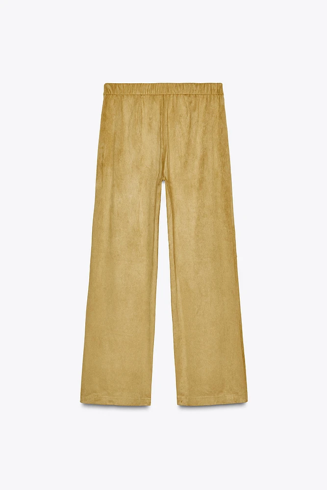 FAUX SUEDE PANTS