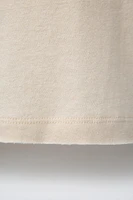 T-SHIRT EFFET DÉLAVÉ AVEC COTON ET LIN