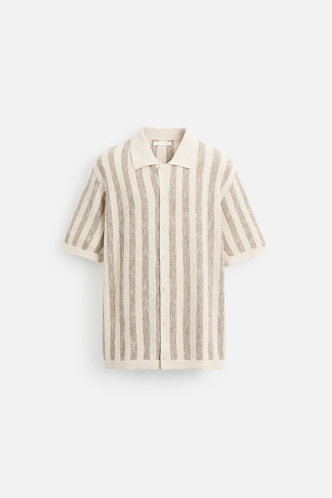 CHEMISE MAILLE RAYURES VERTICALES