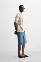 VERTICAL STRIPED KNIT SHIRT