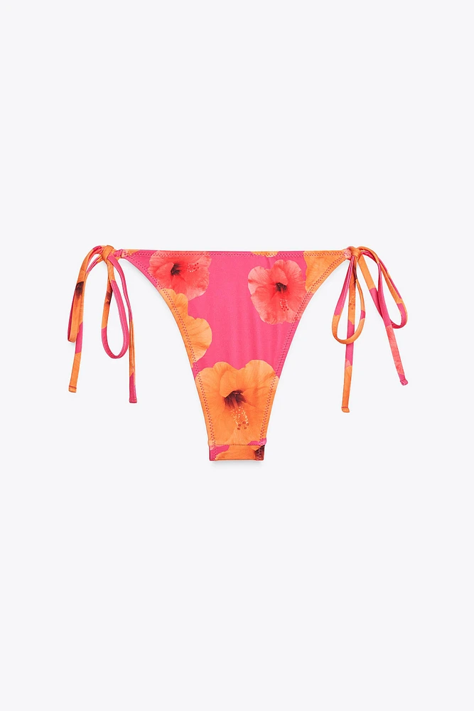 PRINTED TIE BIKINI BOTTOMS