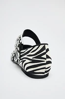 ANIMAL PRINT BUCKLE BALLET FLATS