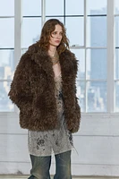 FAUX FUR SHORT COAT ZW COLLECTION