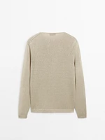 100% linen knit sweater