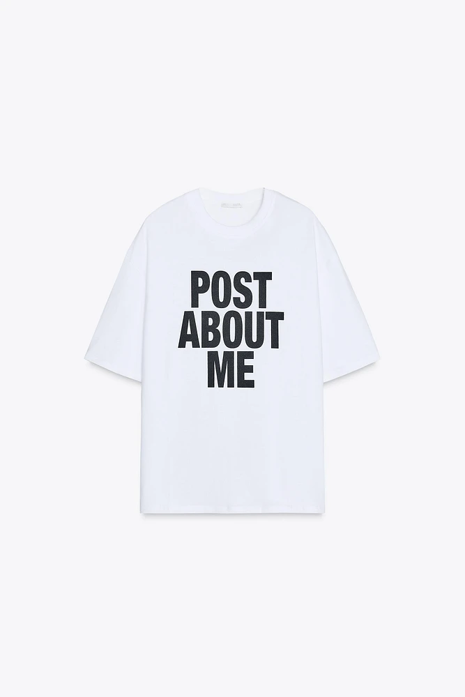 OVERSIZED TEXT T-SHIRT