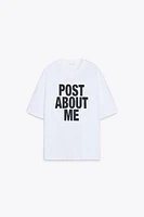 OVERSIZED TEXT T-SHIRT