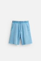 WASHED RELAXED FIT JOGGER SHORTS