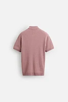 RIB KNIT POLO SHIRT