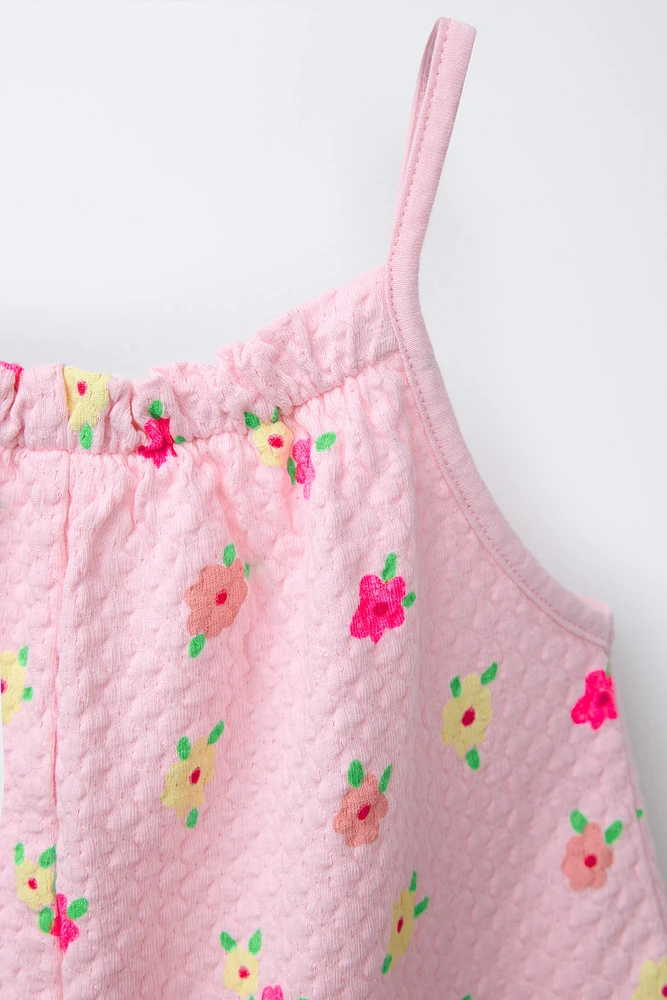 COMBI-SHORT STRUCTURÉ IMPRIMÉ