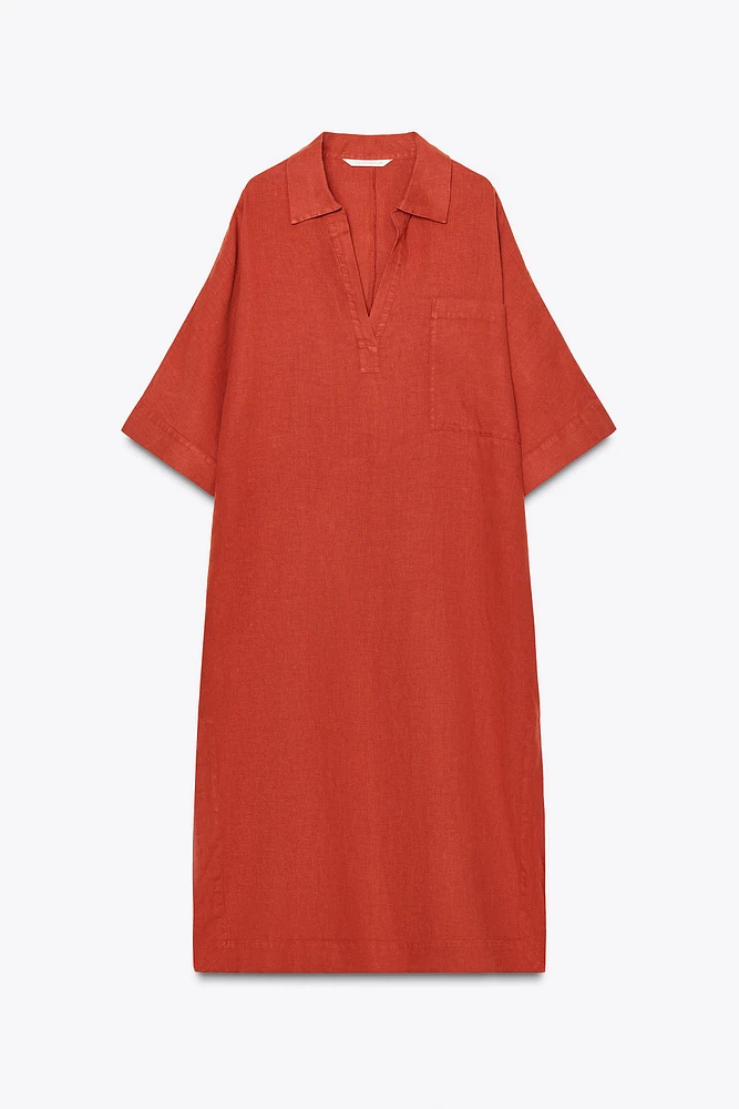 ZW COLLECTION 100% LINEN TUNIC DRESS