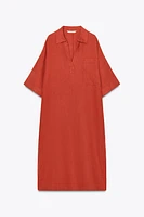 ZW COLLECTION 100% LINEN TUNIC DRESS