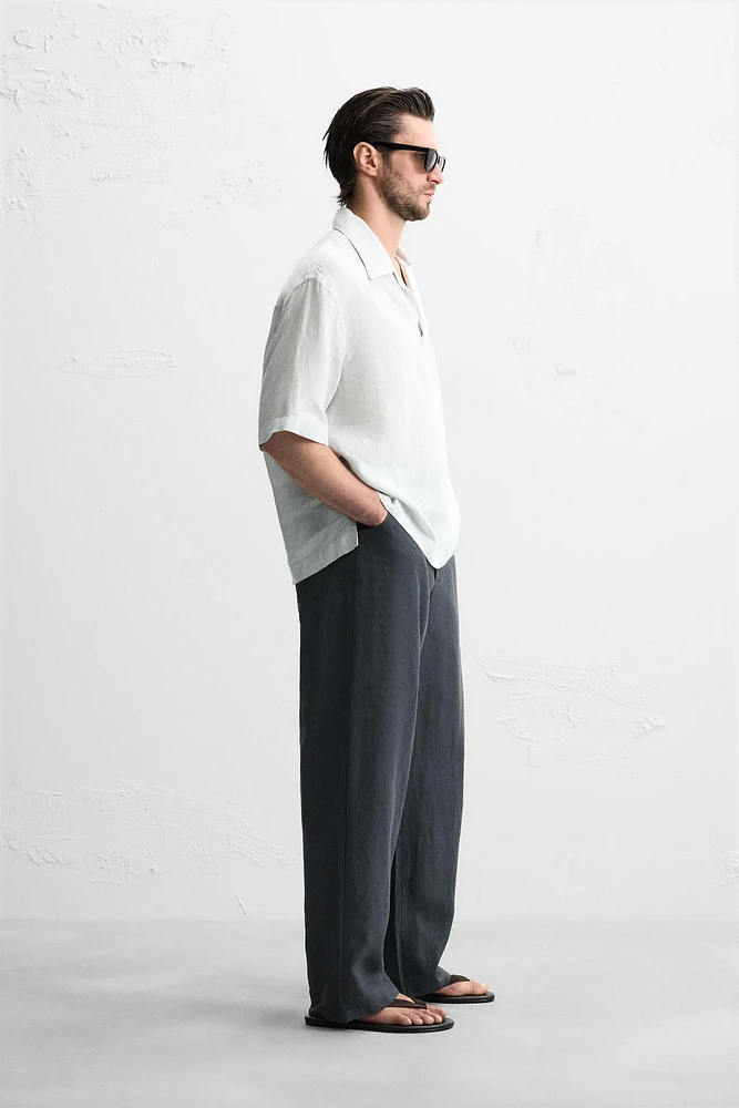 100% LINEN POLO SHIRT