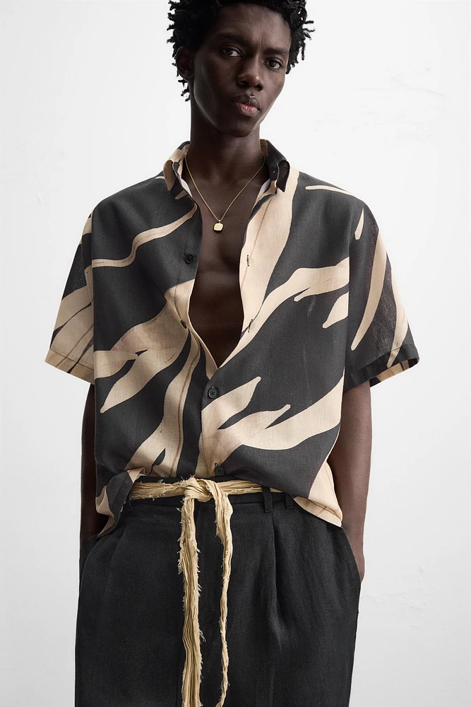 CHEMISE À IMPRIMÉ FEUILLES