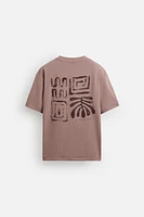 T-SHIRT BRODERIE EN MATIÈRES VARIÉES