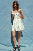 PRINTED SATIN DRESS