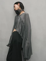 Flowing shirt with ruffle details - Studio