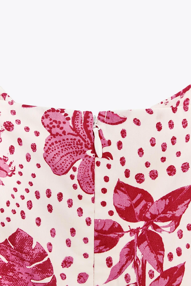 ROBE MIDI IMPRIMÉE ET AJOURÉE