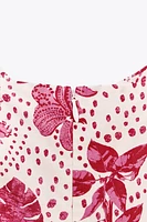 ROBE MIDI IMPRIMÉE ET AJOURÉE