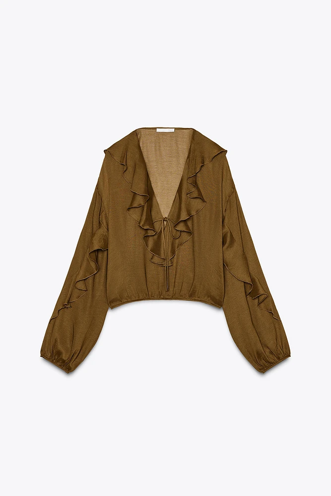 BLOUSE FLUIDE À VOLANTS