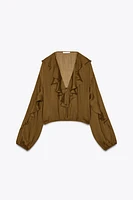 BLOUSE FLUIDE À VOLANTS