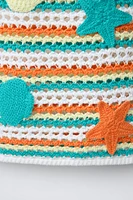 TOP À RAYURES EN MAILLE AVEC MOTIFS MARINS