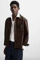 LEATHER OVERSHIRT