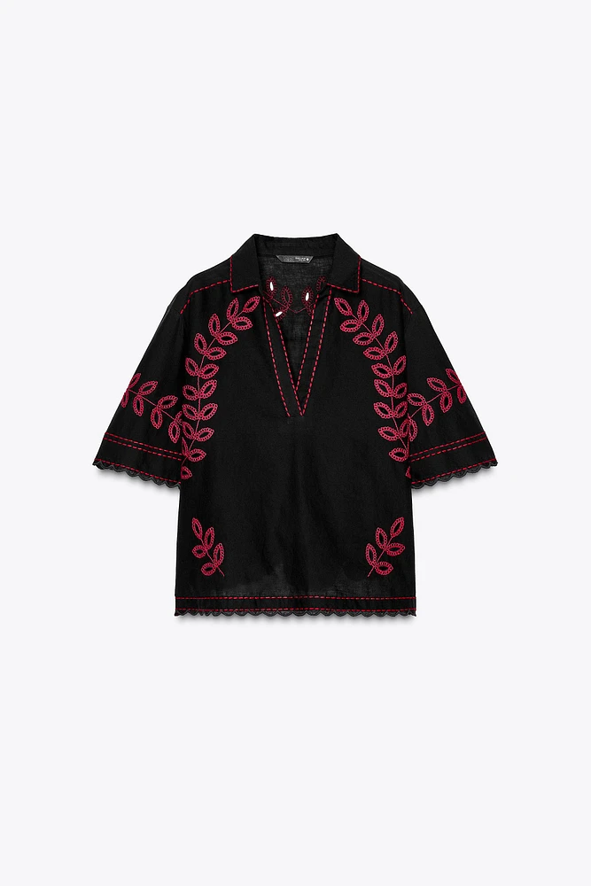 ZW COLLECTION EMBROIDERED SHIRT
