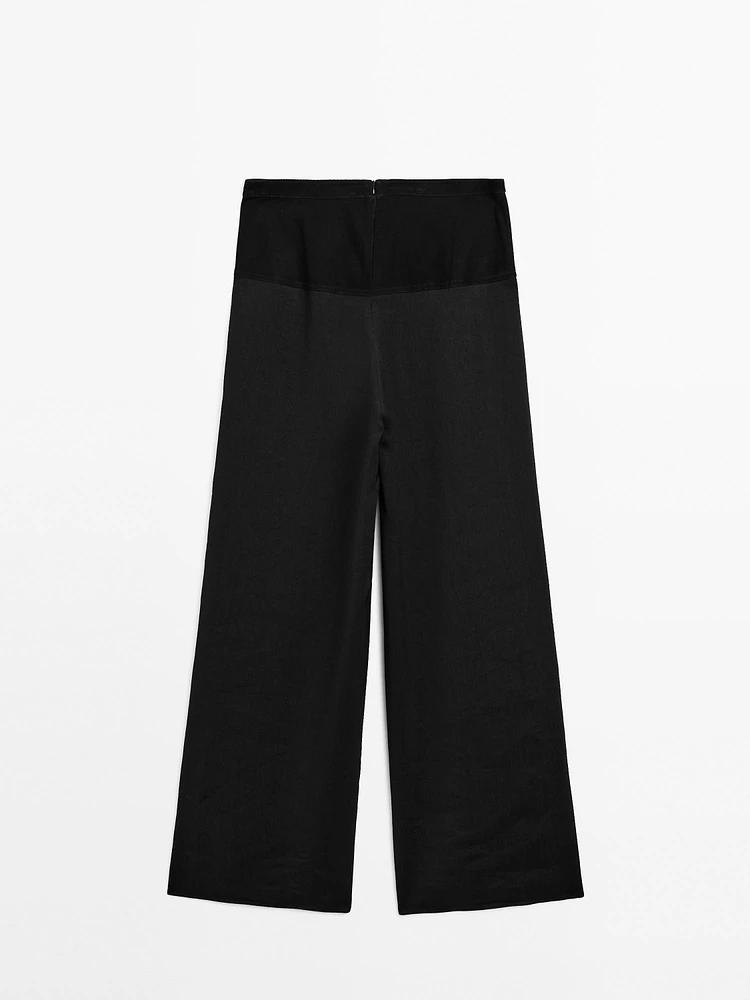 Pantalon fluide avec ceinture large en cuir - Limited Edition