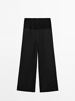 Pantalon fluide avec ceinture large en cuir - Limited Edition