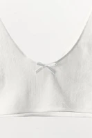 BRALETTE POINTELLE LACET SATINÉ