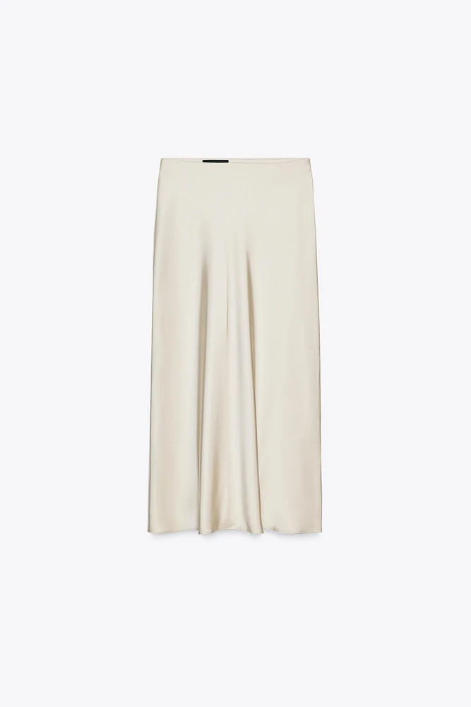 JUPE MIDI SATINÉE