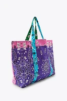 PRINTED TWILL MAXI BAG