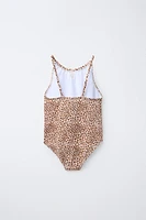 6-14 ANS/ MAILLOT DE BAIN À IMPRIMÉ ANIMAL CUT OUT