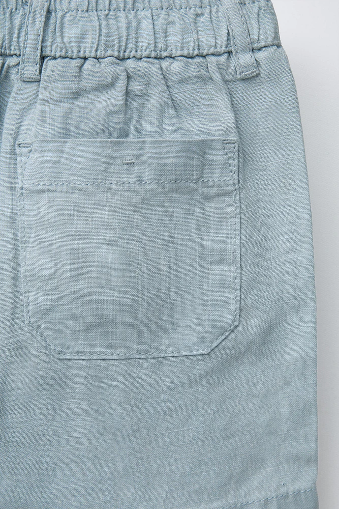 100% LINEN SHORTS