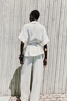 RUSTIC WIDE LEG RAMIE PANTS