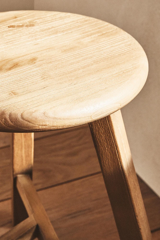 ELM WOOD STOOL