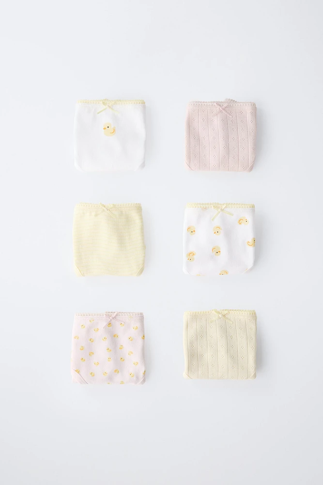 6- ANS/ LOT DE SIX CULOTTES PETITS CANARDS