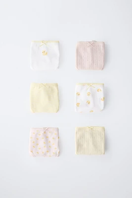 6- ANS/ LOT DE SIX CULOTTES PETITS CANARDS