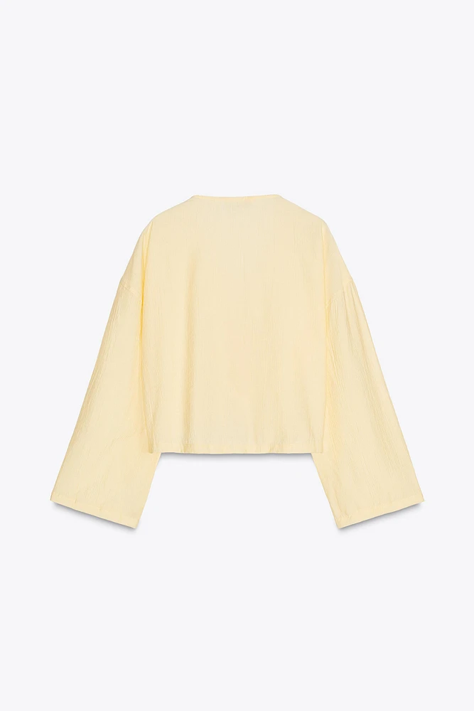 CRINKLED EFFECT KIMONO