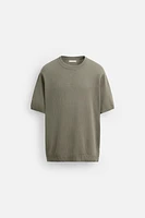 TEXTURED KNIT T-SHIRT