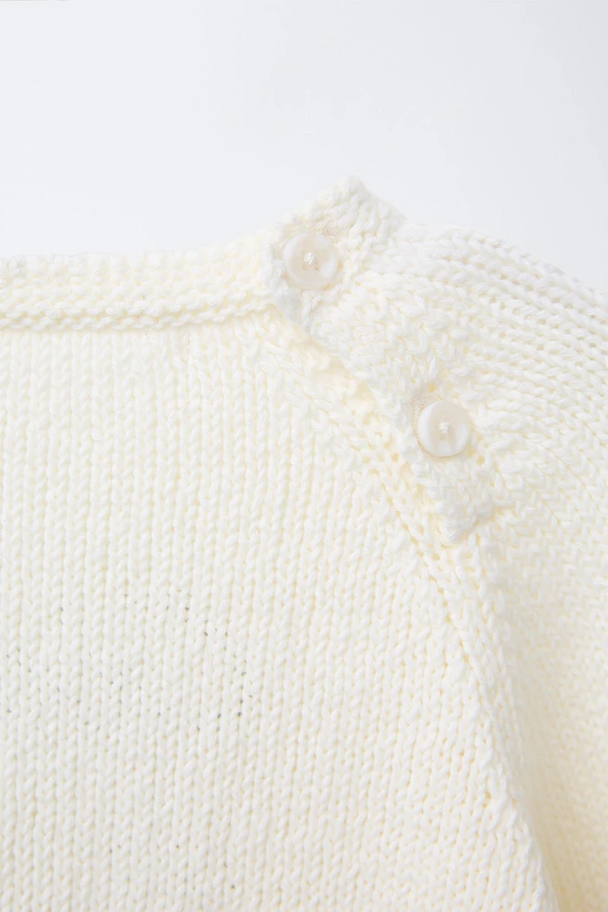 PULL EN MAILLE INSCRIPTION BRODÉE
