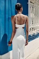 ROBE MIDI EN DENIM AJOURÉE Z1975