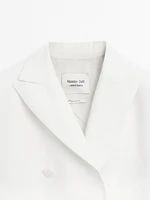 Blazer cache-cœur moulant en lin - Limited Edition