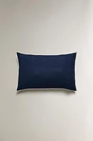 HOUSSE DE COUSSIN LIN BORD