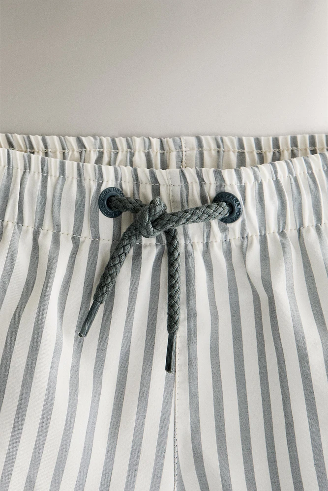 CHILDREN’S STRIPED BEACH SWIMMING TRUNKS