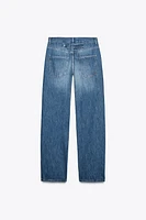 TRF MID-RISE STRAIGHT BAGGY JEANS